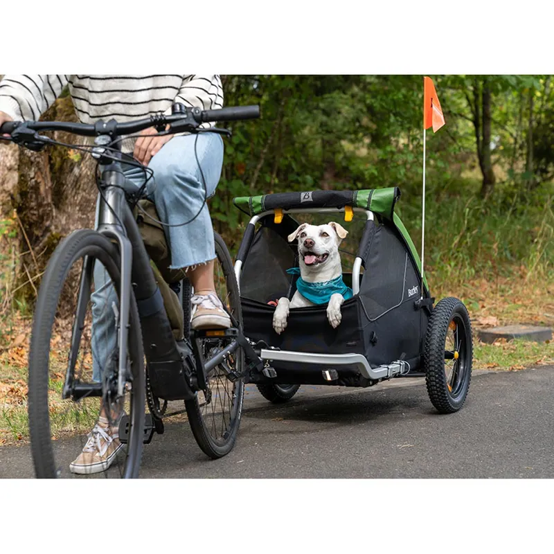 Burley Tail Wagon Pet Trailer in Green-5