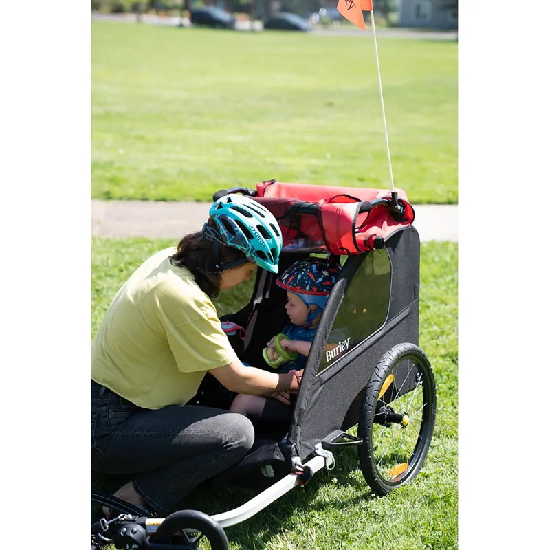 Burley Honey Bee Bike Trailer/ Stroller in Orange/Black-7