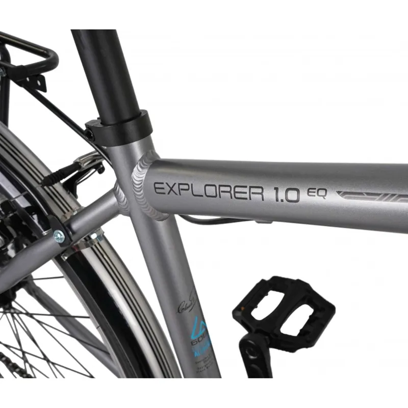 Claud Butler Explorer 1.0 EQ Hybrid Bike in Silver-4