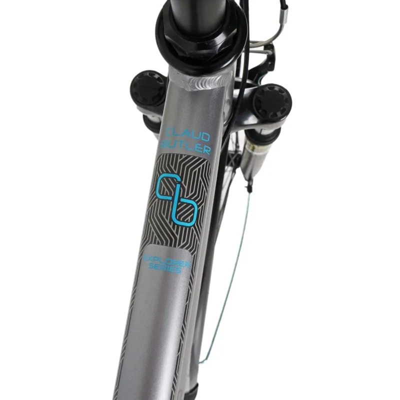 Claud Butler Explorer 1.0 EQ Hybrid Bike in Silver-5