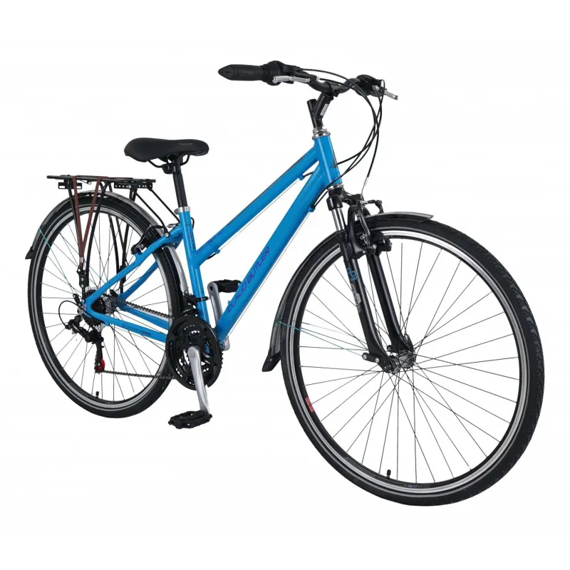Claud Butler Explorer 1.0 EQ Low Step Hybrid Bike in Blue-1