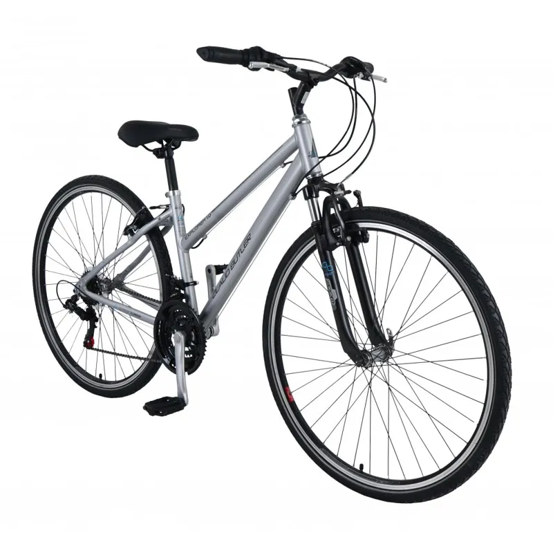 Claud Butler Explorer 1.0 Low Step Hybrid Bike in Silver-1