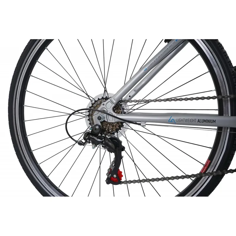 Claud Butler Explorer 1.0 Low Step Hybrid Bike in Silver-2