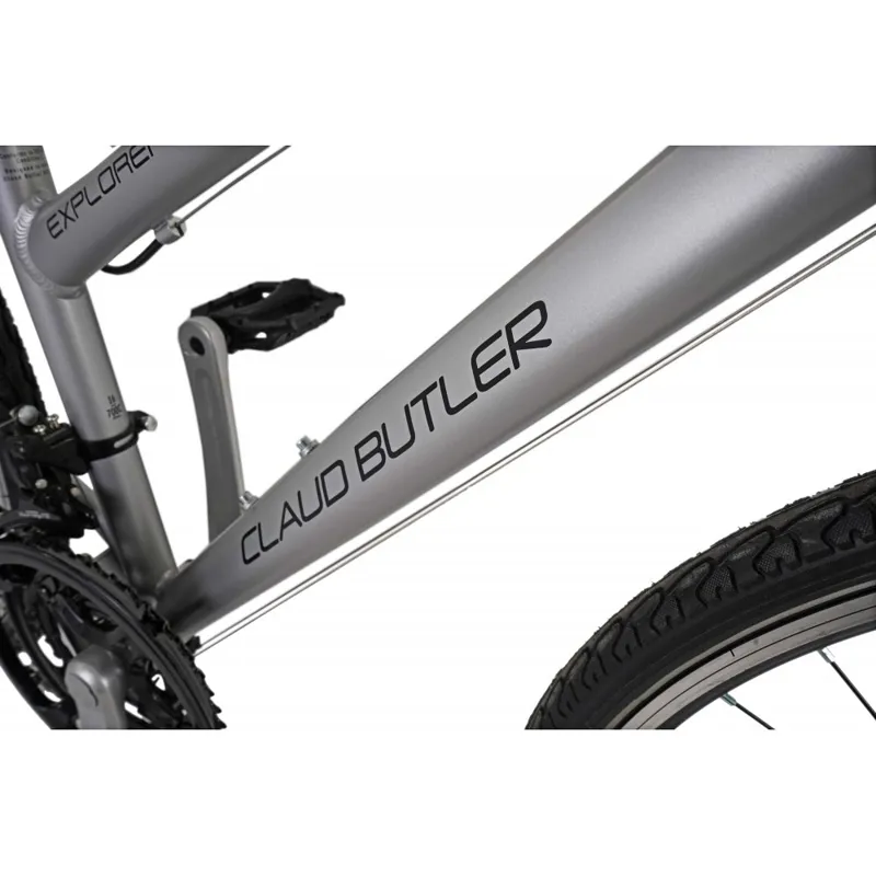 Claud Butler Explorer 1.0 Low Step Hybrid Bike in Silver-3