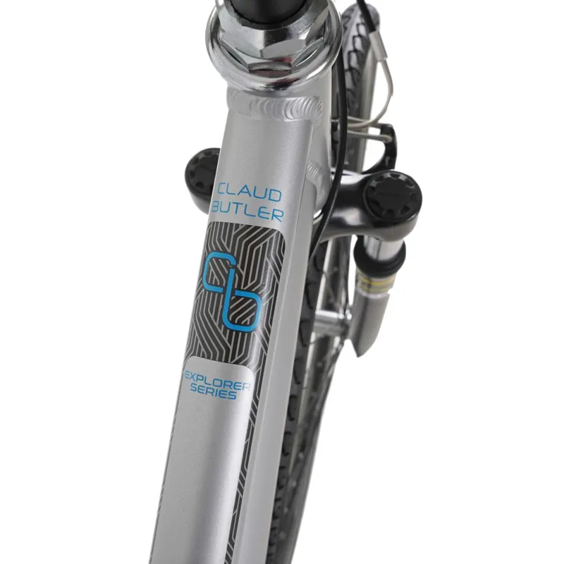 Claud Butler Explorer 1.0 Low Step Hybrid Bike in Silver-5