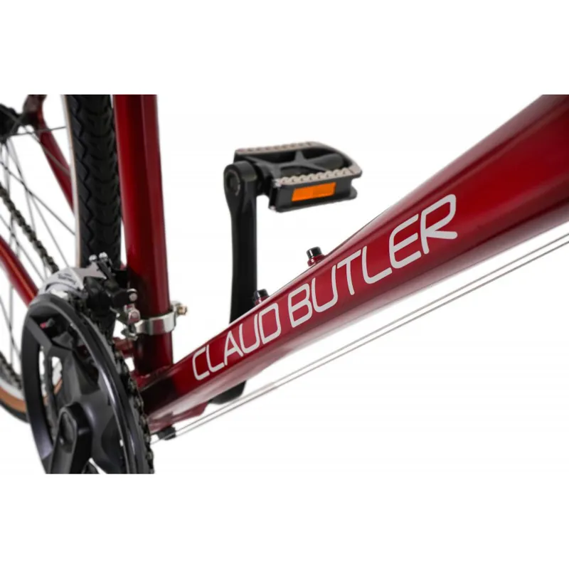 Claud Butler Explorer 2.0 Hybrid Bike in Red-2