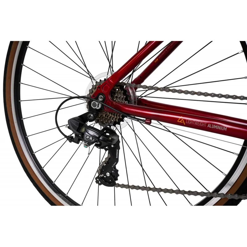 Claud Butler Explorer 2.0 Hybrid Bike in Red-5