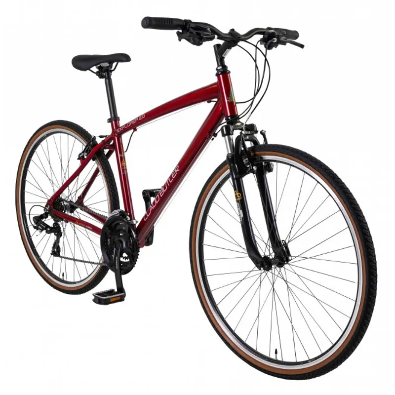Claud Butler Explorer 2.0 Hybrid Bike in Red-6