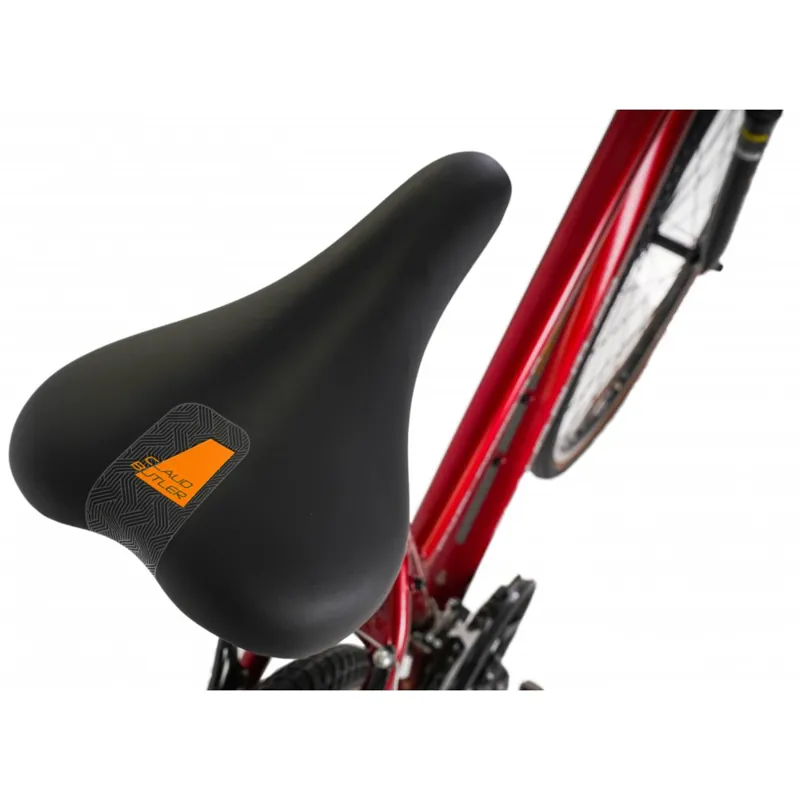 Claud Butler Explorer 2.0 Low Step Hybrid Bike in Red-5