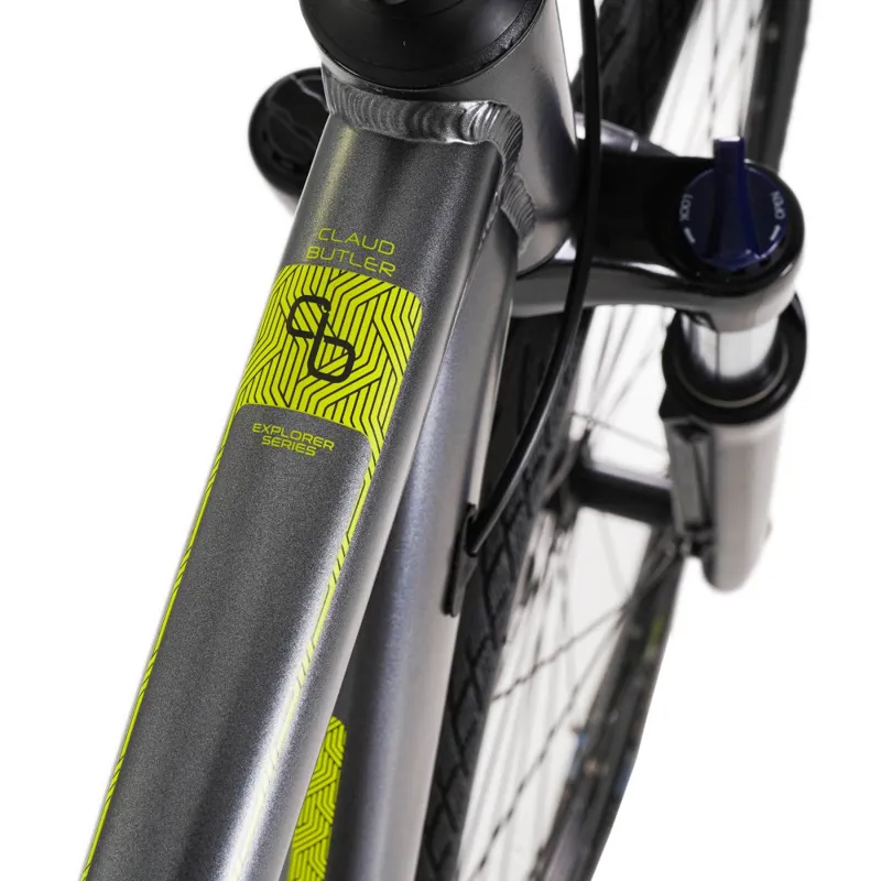 Claud Butler Explorer 4.0 Hybrid Bike in Grey-4