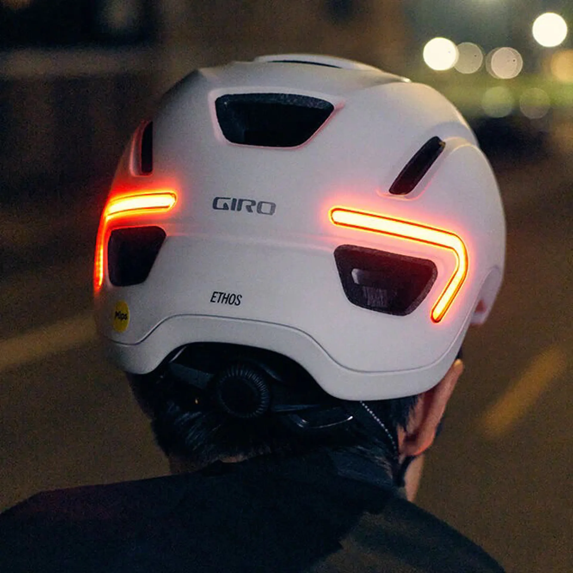 Giro Ethos MIPS LED Urban Helmet in Matte Chalk