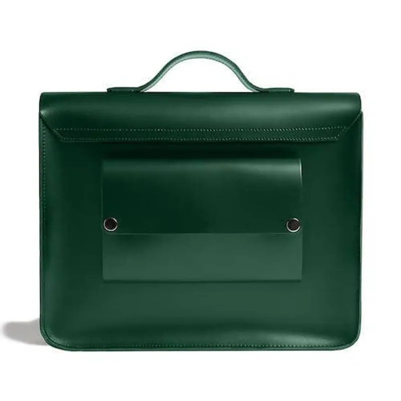 Hill and Ellis 10L Leather Pannier Bag in British Green-1