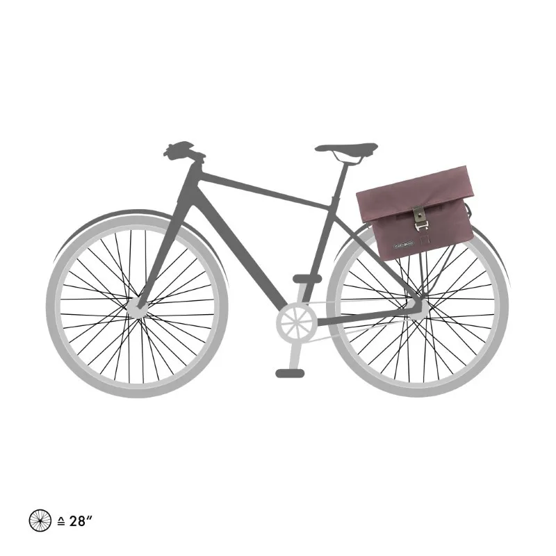 Ortlieb Twin-City Urban 9L Pannier Bag in Ash Rose-5
