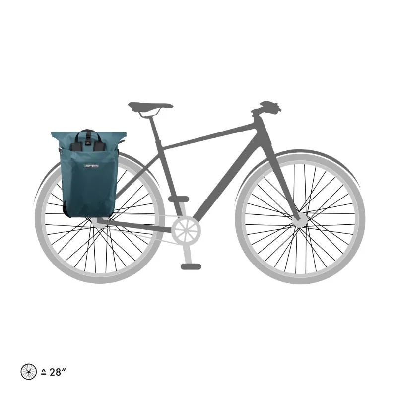 Ortlieb Vario 26L QL2.1 Backpack and Pannier Bag in Petrol-4