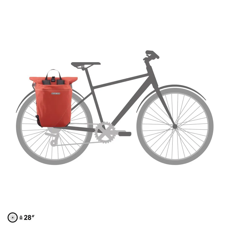 Ortlieb Vario Plus 26L QL2.2 Backpack/Pannier Bag in Red-4