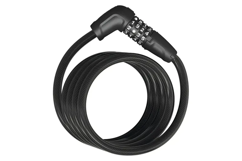 ABUS Numero 5510C Combi Coil Cable Lock 10mm/ 180cm in Black