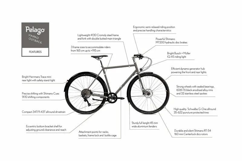 Pelago Hanko Outback All-Rounder Bike in Delicato Brown-1