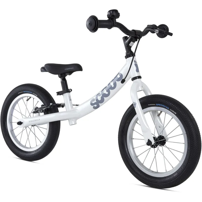 Ridgeback Scoot XL 14 Kids Balance Bike in White-1