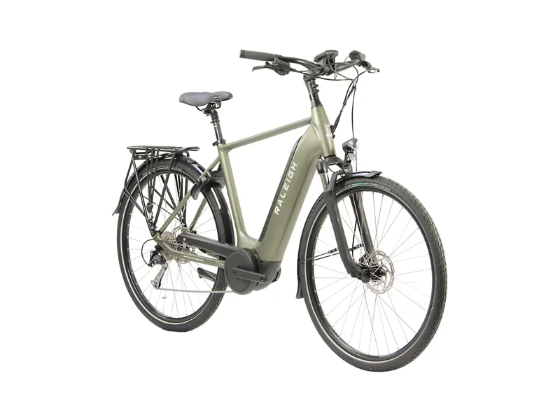 Raleigh Motus Gt Crossbar Derailleur Electric Bike in Green-1