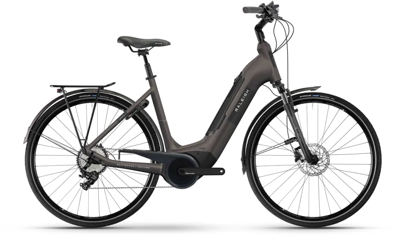 NEW - Raleigh Motus Tour Derailleur Ltd Lowstep Electric Hybrid Bike in Coffee