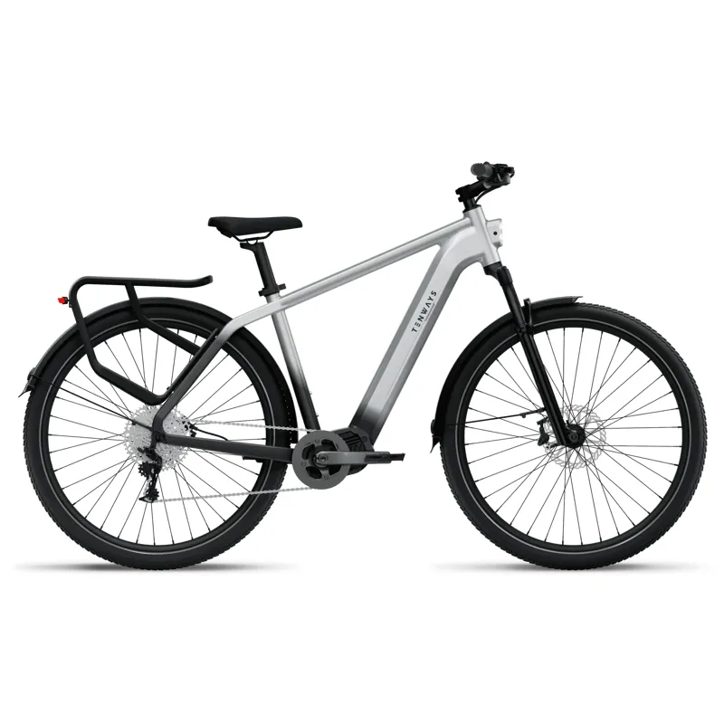 Tenways AGO X Hybrid eBike in Starlight Silver