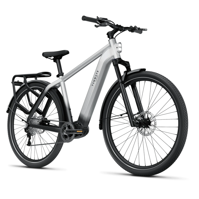 Tenways AGO X Hybrid eBike in Starlight Silver-1
