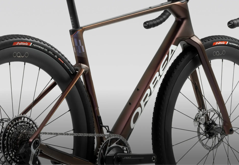New 2026 Orbea Terra Race M31eLTD 1X Gravel Bike in Sunset Matt-10