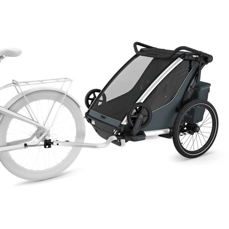 PREORDER NOW - Thule Chariot Cross Double Kids Bike Trailer in Slate Grey-2