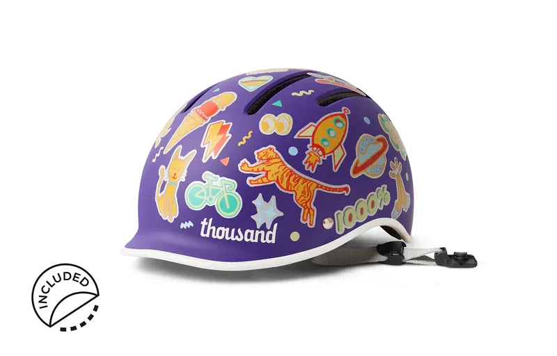 NEW - Thousand Party Purple Jr Kids Helmet-6