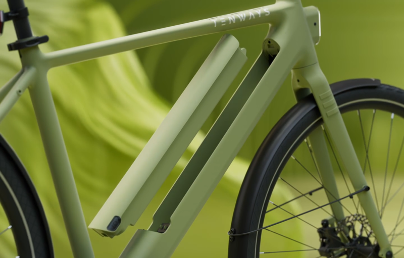 Tenways CGO600 PRO Smart City eBike in Avocado Green-10