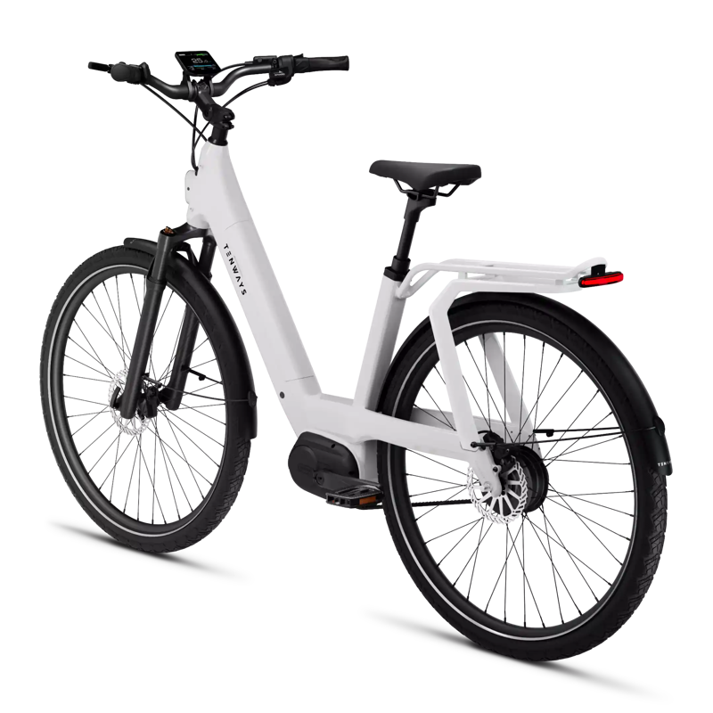 Tenways AGO T Hybrid eBike in Pearl White-2