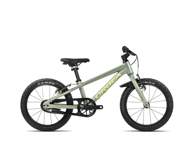 2024 Orbea Mx 16 Junior Bike In Metallic Green Artichoke Matt/Yellow Matt