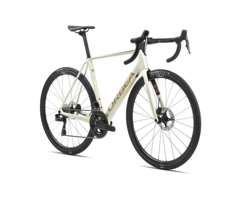 2024 Orbea Orca M30 Road Bike In Ivory White-Burgundy/Vulcano