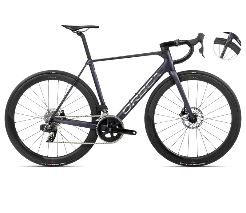 2024 Orbea Orca M31eLTD Pwr Road Bike In Tanzanite Matt/Carbon Raw