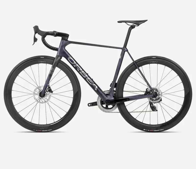 2024 Orbea Orca M31eLTD Pwr Road Bike In Tanzanite Matt/Carbon Raw-1
