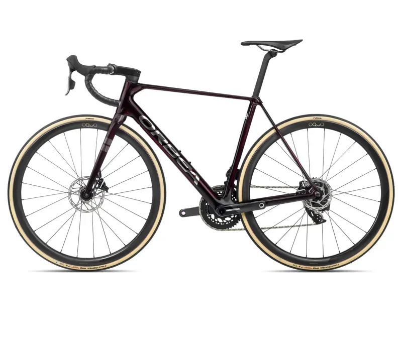 2024 Orbea Orca M21eltd Pwr Road Bike In Wine Red/Titanium-3