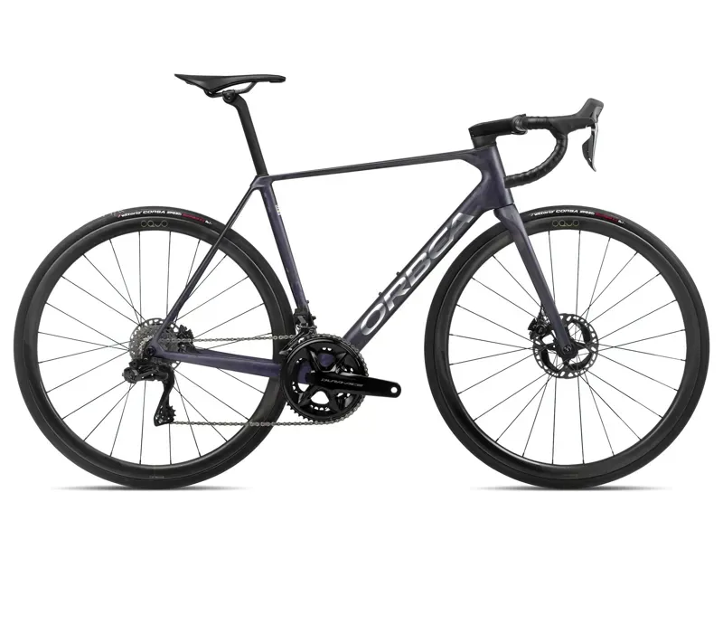 2024 Orbea Orca M10iLTD PWR Road Bike In Tanzanite/Carbon Raw