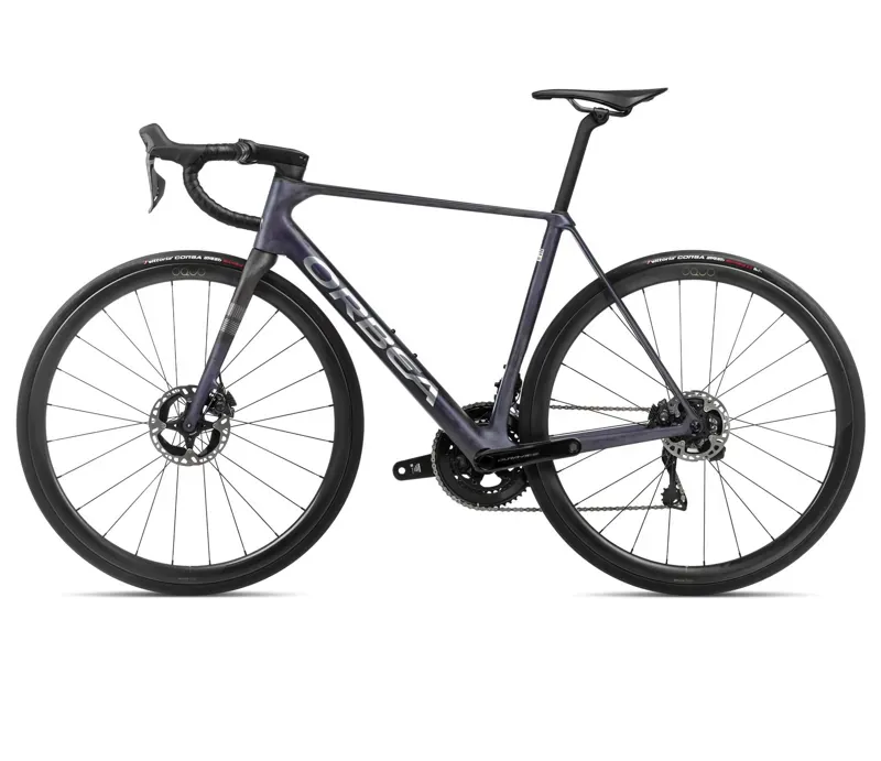 2024 Orbea Orca M10iLTD PWR Road Bike In Tanzanite/Carbon Raw-1