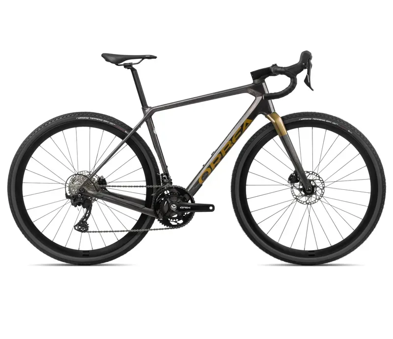 NEW 2024 Orbea Terra M30Team Gravel Bike In Cosmic Carbon/Metallic Olive Green
