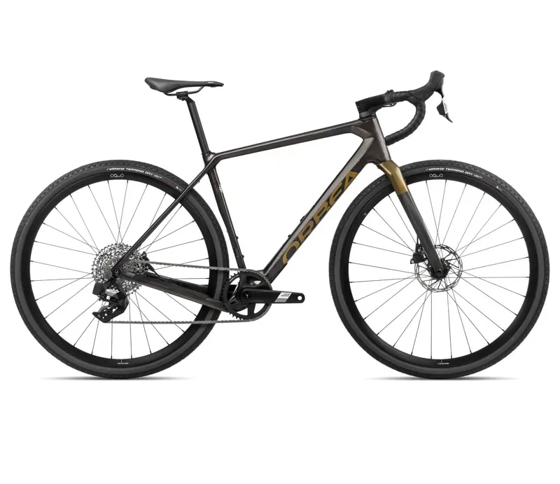 NEW 2024 Orbea Terra M41eTeam 1x Gravel Bike In Cosmic Carbon/Metallic Olive