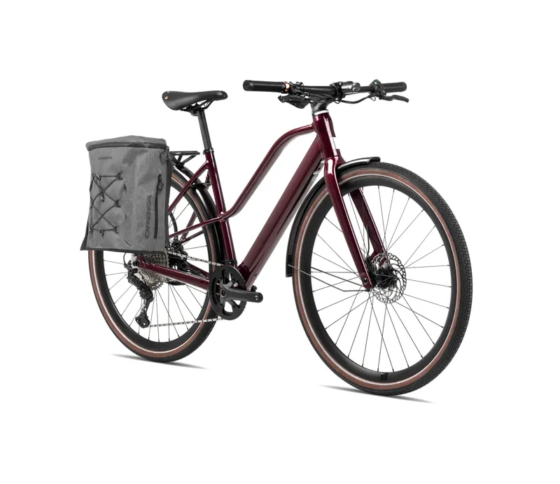 2024 Orbea Vibe Mid H10 Urban E-Bike In Metallic Burgundy Red-2