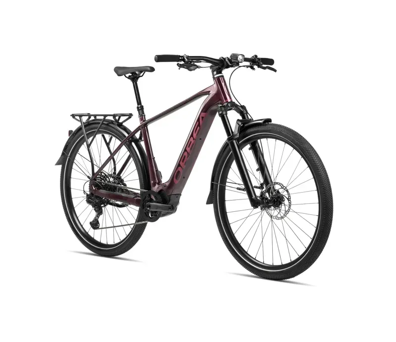 2024 Orbea Kemen 40 Urban Trekking E-Bike in Metallic Burgundy Red-1