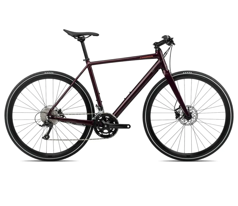 2024 Orbea Vector 20 Urban Commuter Bike in Metallic Burgundy Red