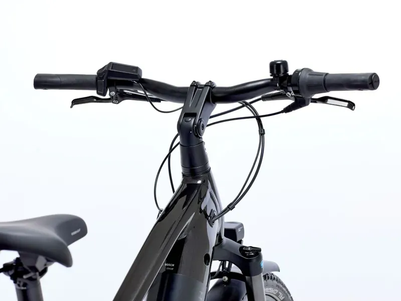 2026 Raleigh Novus Electric Bike Crossbar With Derailleur Gears In Onyx Black Gloss-2