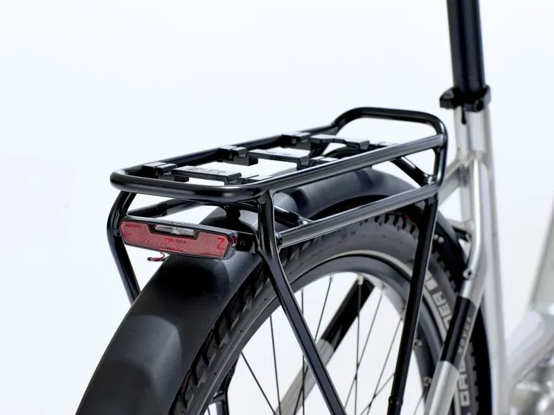 2026 Raleigh Novus Electric Bike Low Step With Derailleur Gears In Platinum Chrome Gloss-5