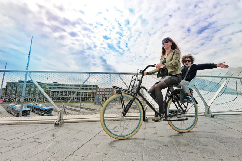 Urban Iki Rear Child Seat U-ME in Nagisa Beige / Bincho Black - Rack/Frame Mount-5