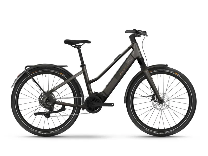 Raleigh Hockley Mid Step Electric Bike in Coffee
