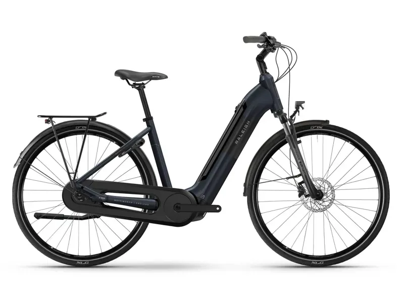 NEW - 2025 Raleigh Motus Hub Low Step Electric Bike in Night Blue Gloss
