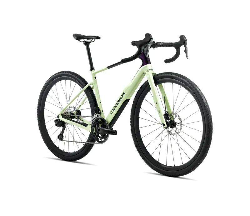 NEW - 2026 Orbea Terra M21eTEAM 1X Road Bike in Acid Gum - Fantasy Purple Carbon View-1