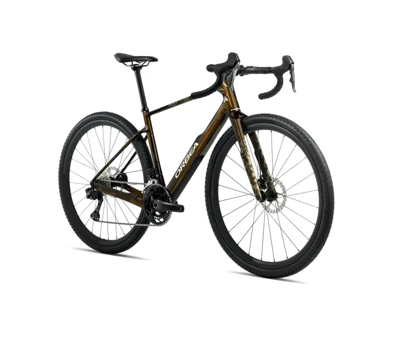 NEW - 2026 Orbea Terra M21eTEAM 1X Road Bike in Caramel Carbon View-1